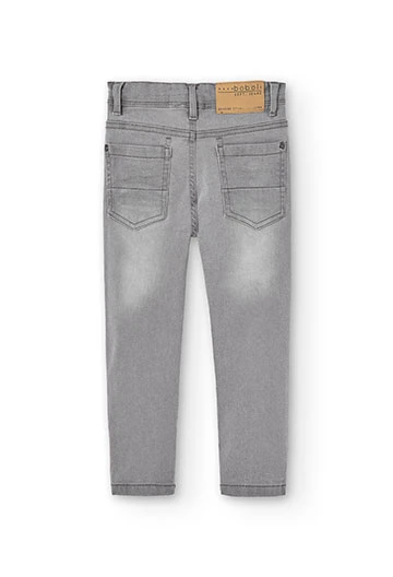 Pantalón tejano elástico de niño en color grey