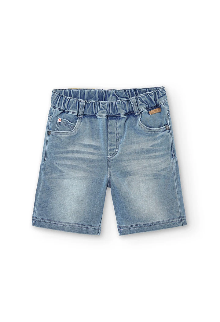 Denim bermuda shorts knit for boy