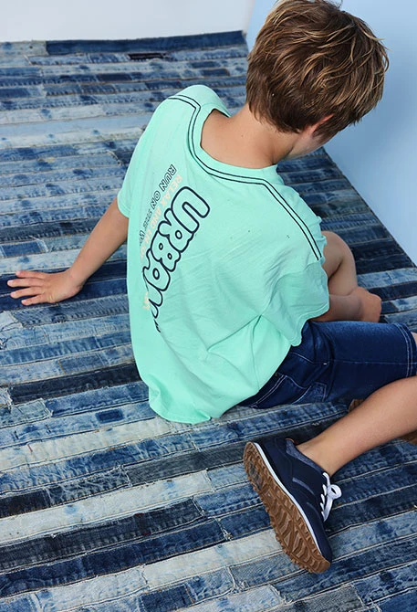 Denim bermuda shorts knit for boy