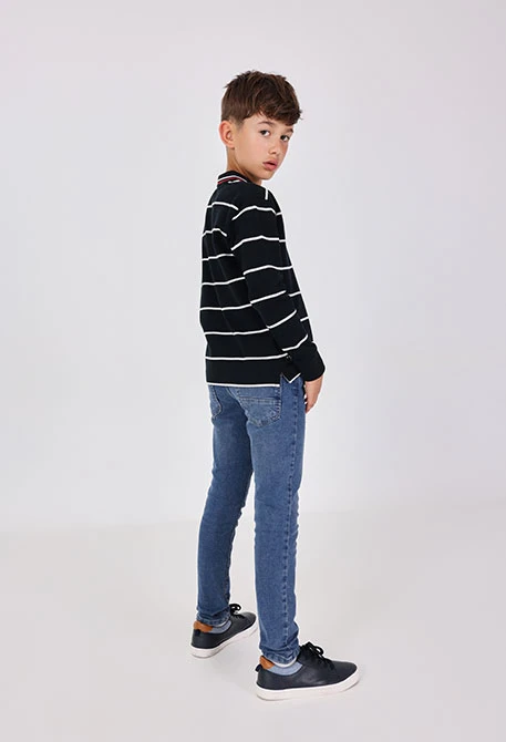Denim trousers knit for boy -BCI