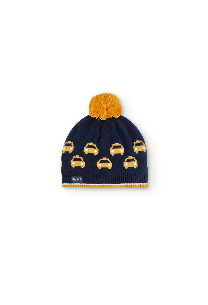Bonnet tricoté voitures pour garçon