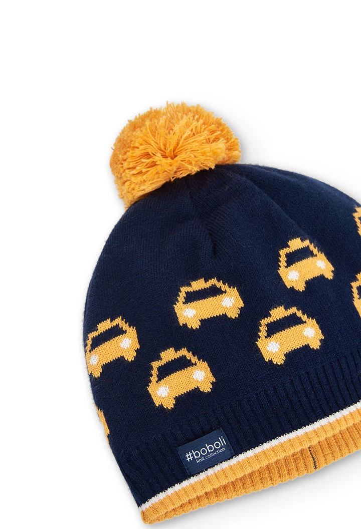 Bonnet tricoté voitures pour garçon