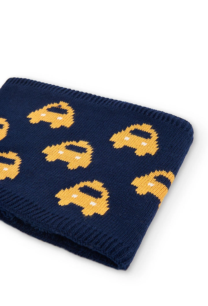 Cache-cou tricot voitures pour garçon