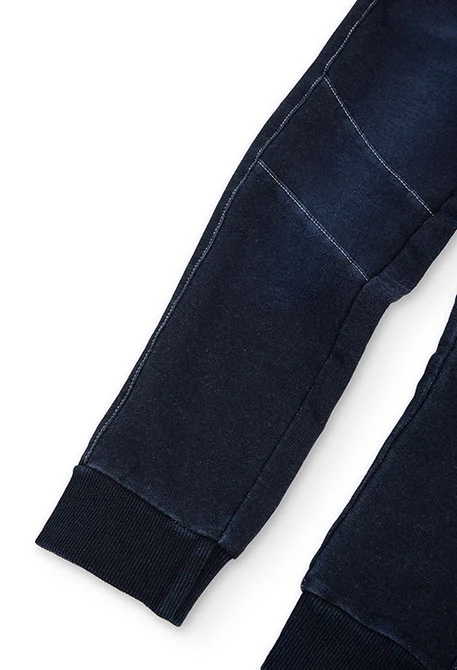 Calças felpa denim para menino