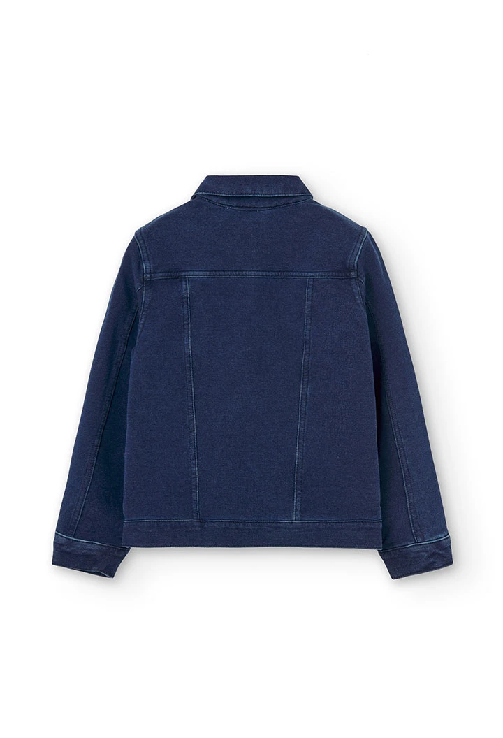 Fleece jacket denim unisex