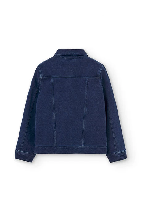 Fleece jacket denim unisex