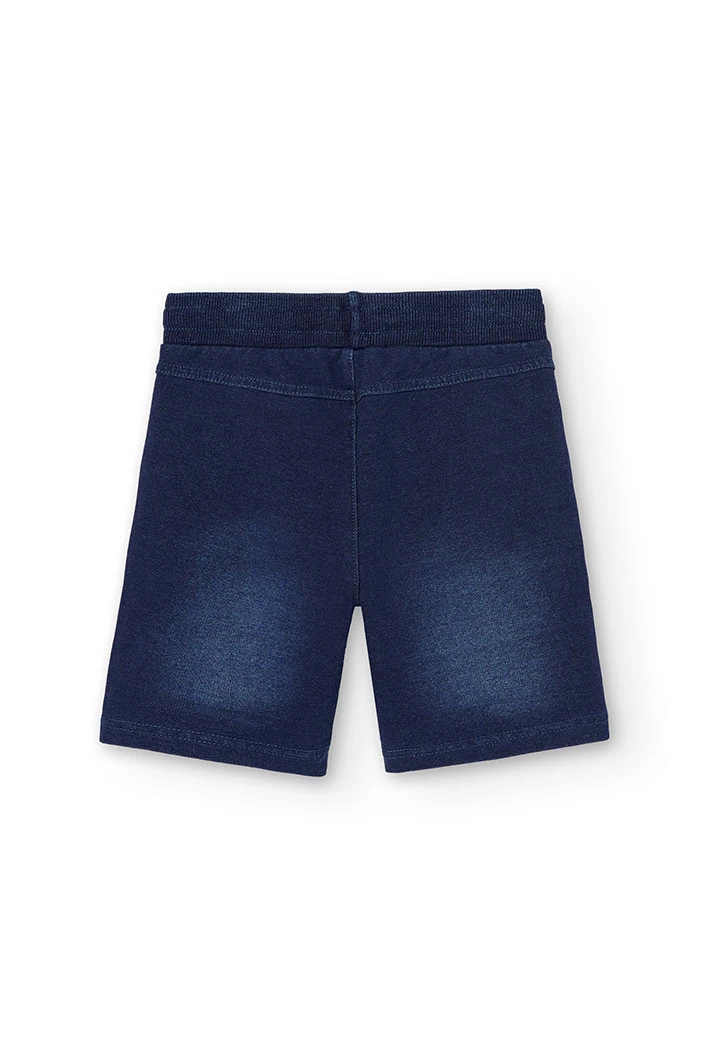 Bermudes pelfa denim elàstica de nen