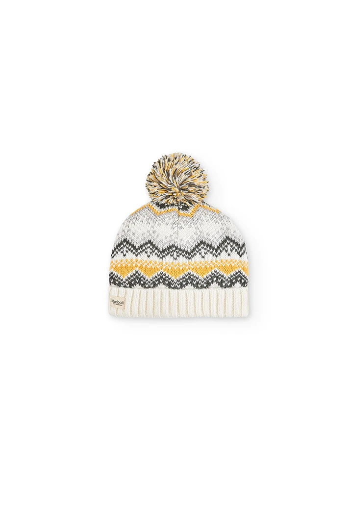 Bonnet tricoté en jaquard unisex