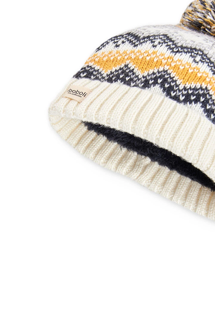 Bonnet tricoté en jaquard unisex