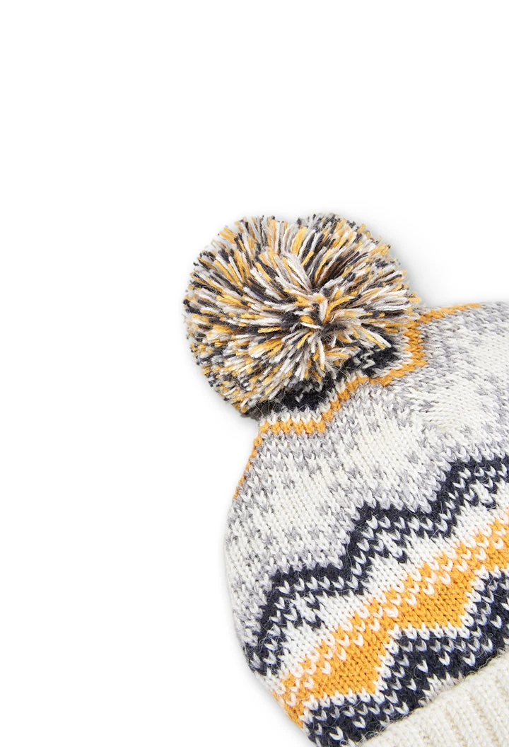 Bonnet tricoté en jaquard unisex