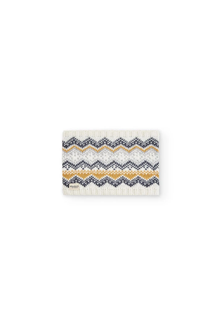 Cache-cou tricot en jaquard unisex