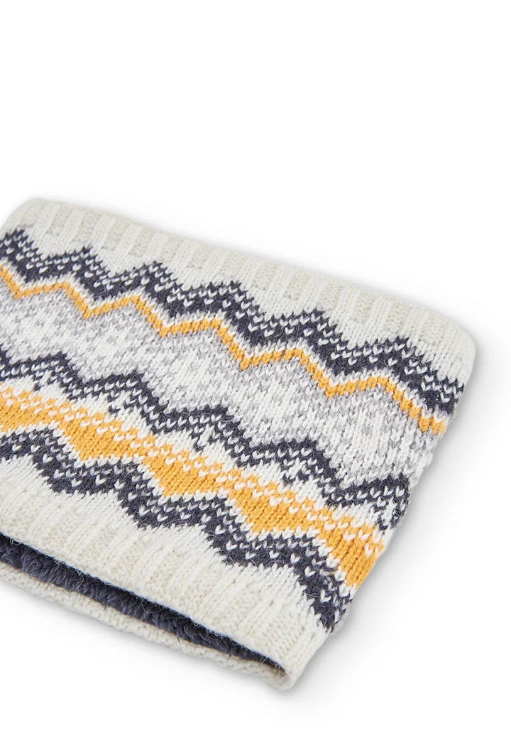 Cache-cou tricot en jaquard unisex