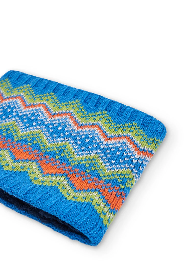 Cache-cou tricot en jaquard unisex