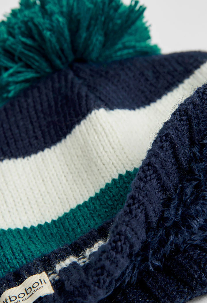 Knitwear hat striped unisex