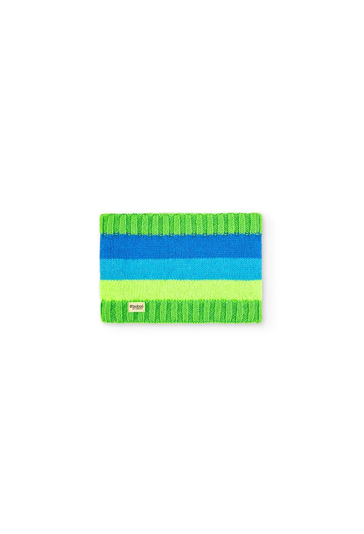 Écharpe en tricot à rayures unisex