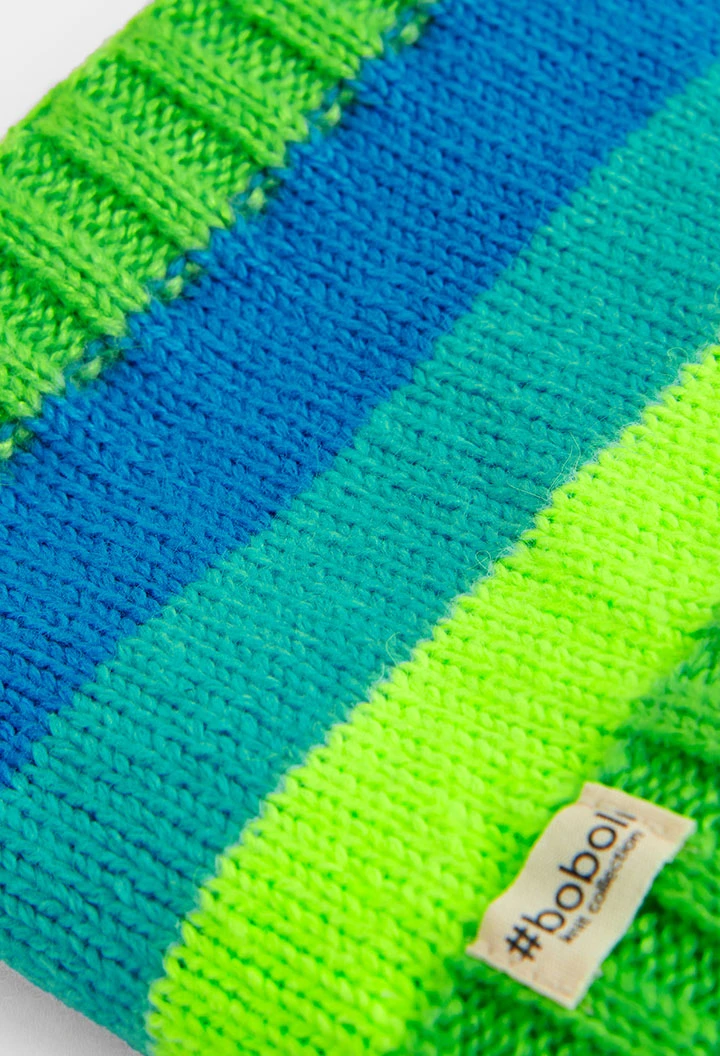 Écharpe en tricot à rayures unisex