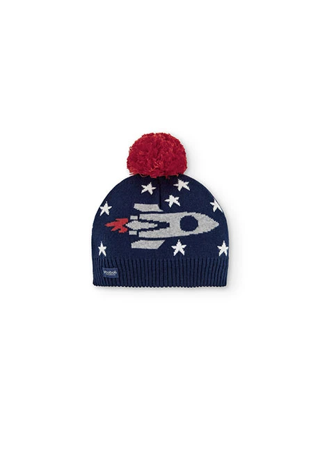 Bonnet tricoté fusées pour garçon
