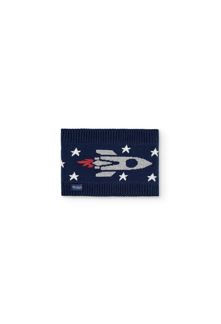 Écharpe en tricot fusées pour garçon
