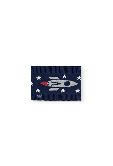 Écharpe en tricot fusées pour garçon