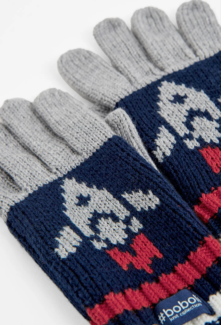 Knitwear gloves rockets for boy