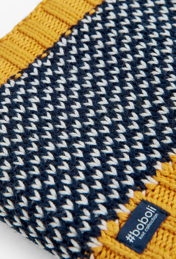 Bufanda tricotosa jacquard de niño
