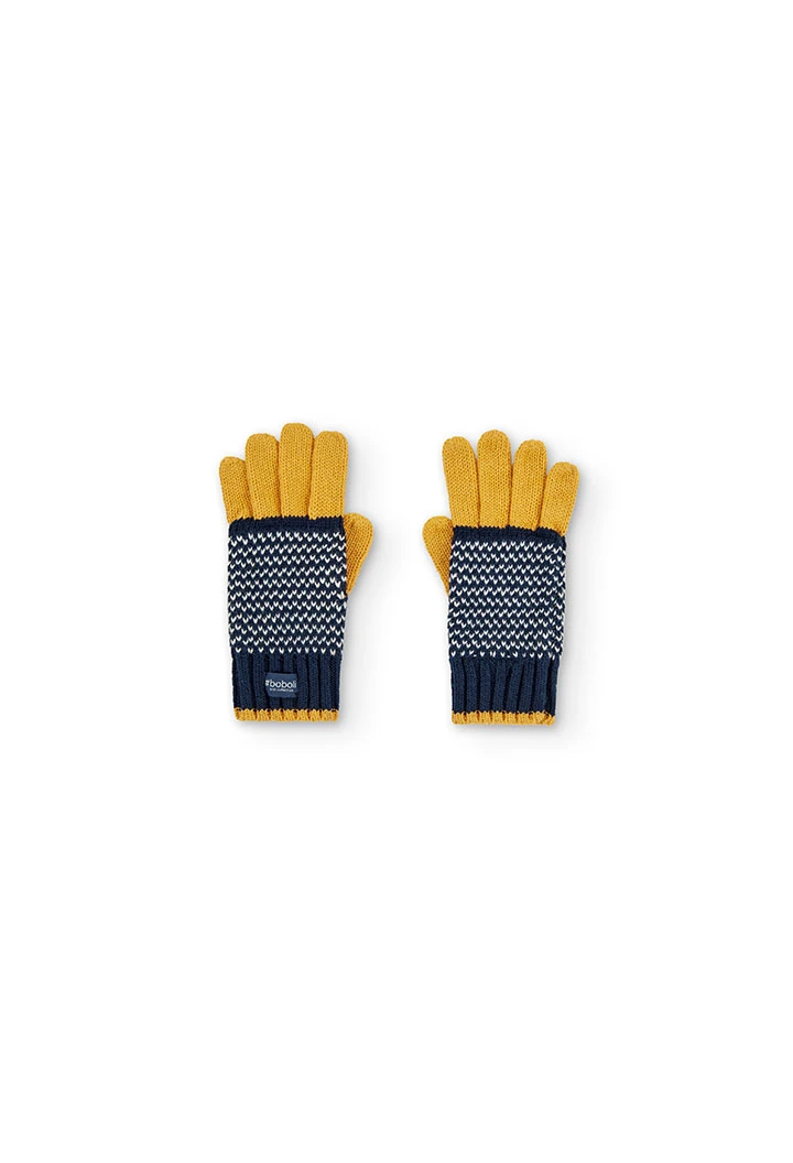 Knitwear gloves jacquard for boy