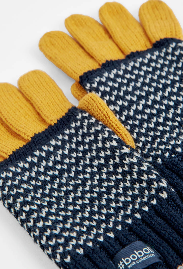 Knitwear gloves jacquard for boy