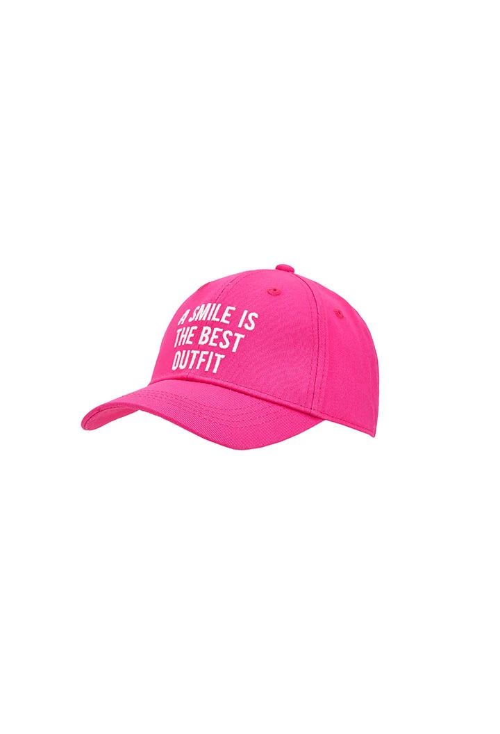 Gorra de sarja unissexo em rosa