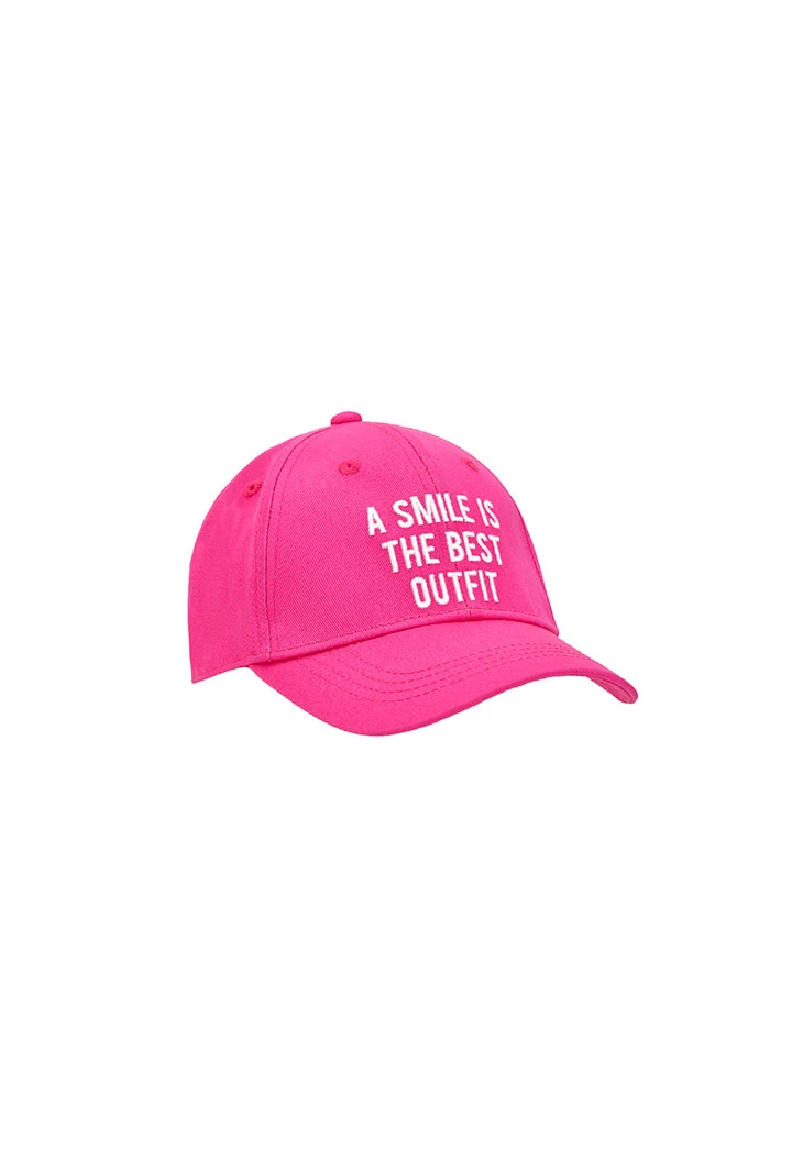 Gorra de sarja unissexo em rosa