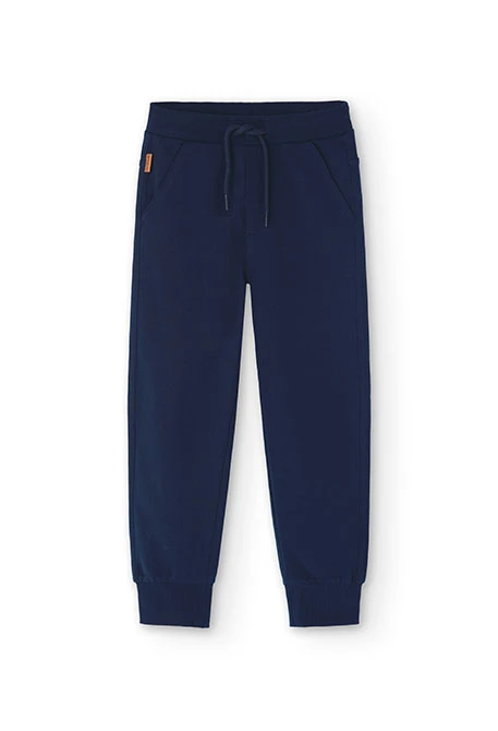 Pantalon en peluche pour garçon bleu marine
