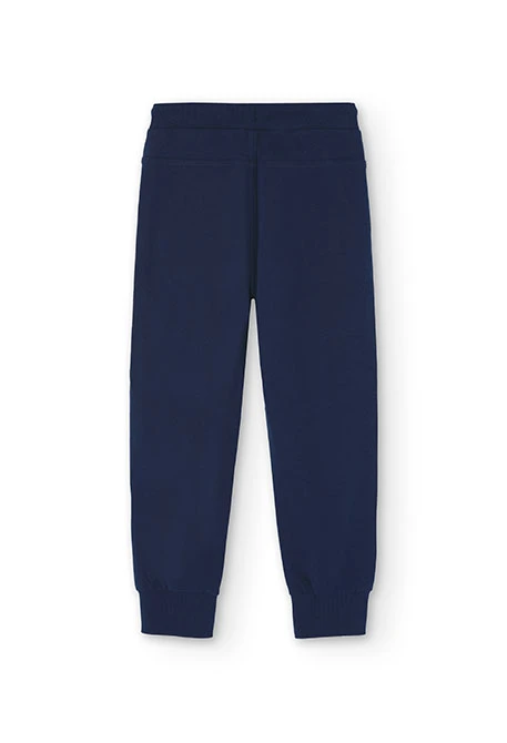 Pantalon en peluche pour garçon bleu marine