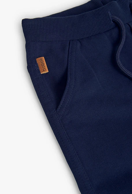 Pantalon en peluche pour garçon bleu marine