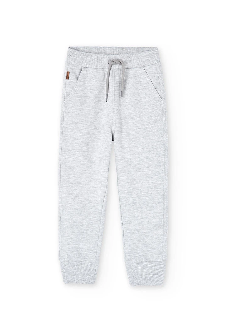 Pantalon en peluche pour garçon en gris vigoré
