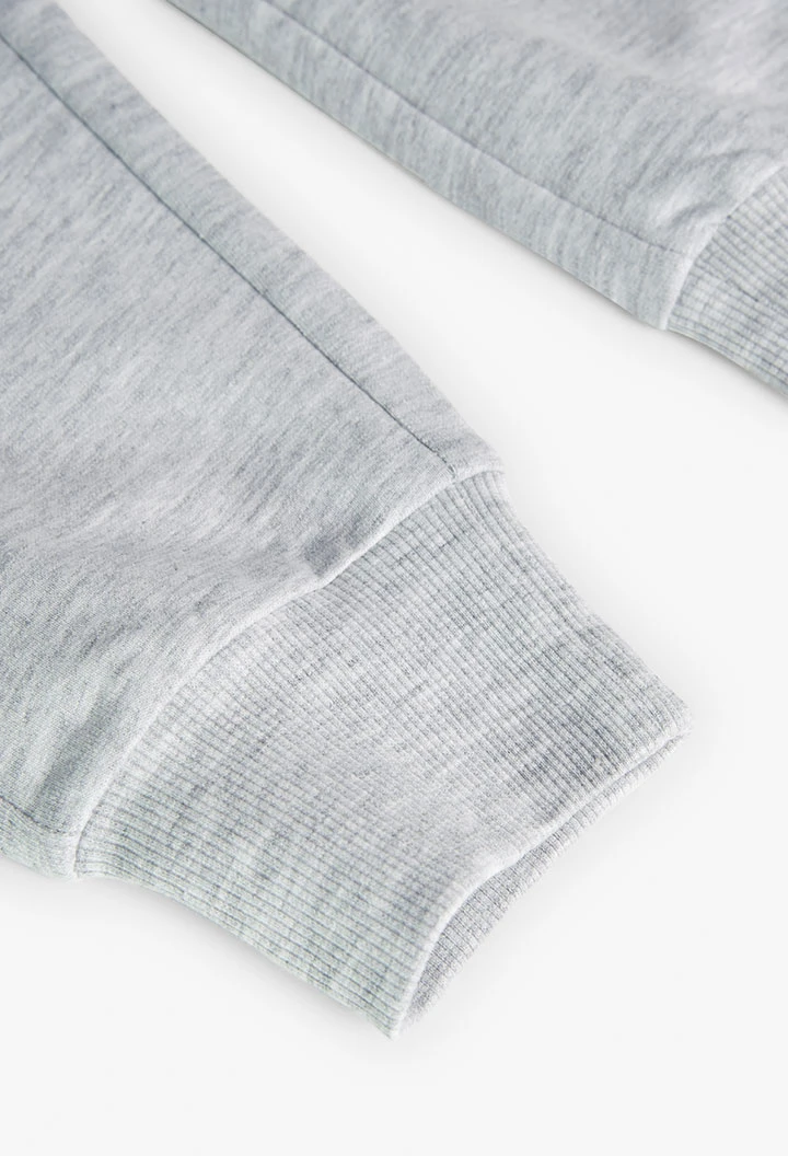 Fleece trousers for boy in grey