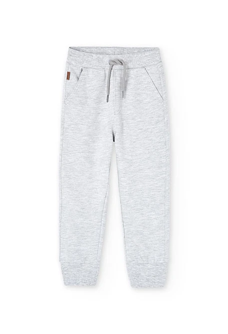 Pantalon en peluche pour garçon en gris vigoré