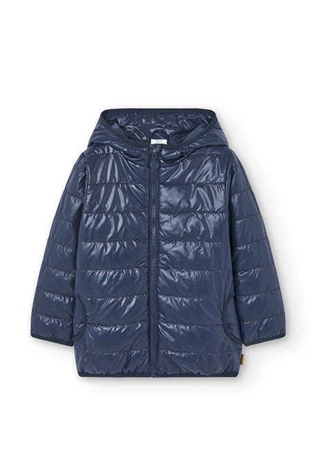 Technical fabric parka for boy