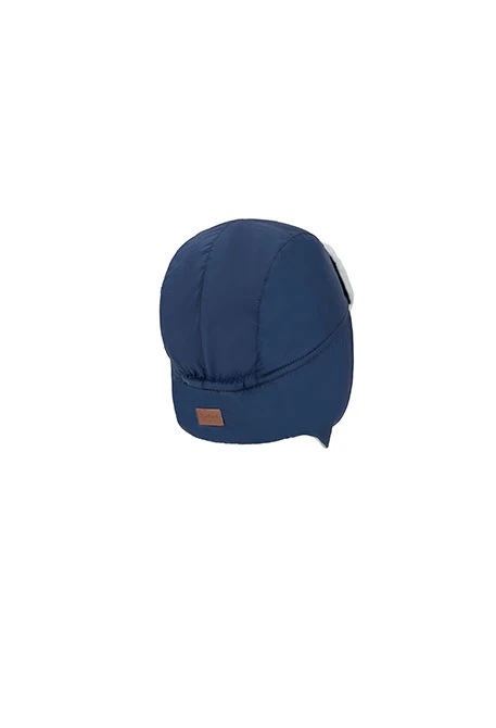 Technical knit cap for boys in navy blue