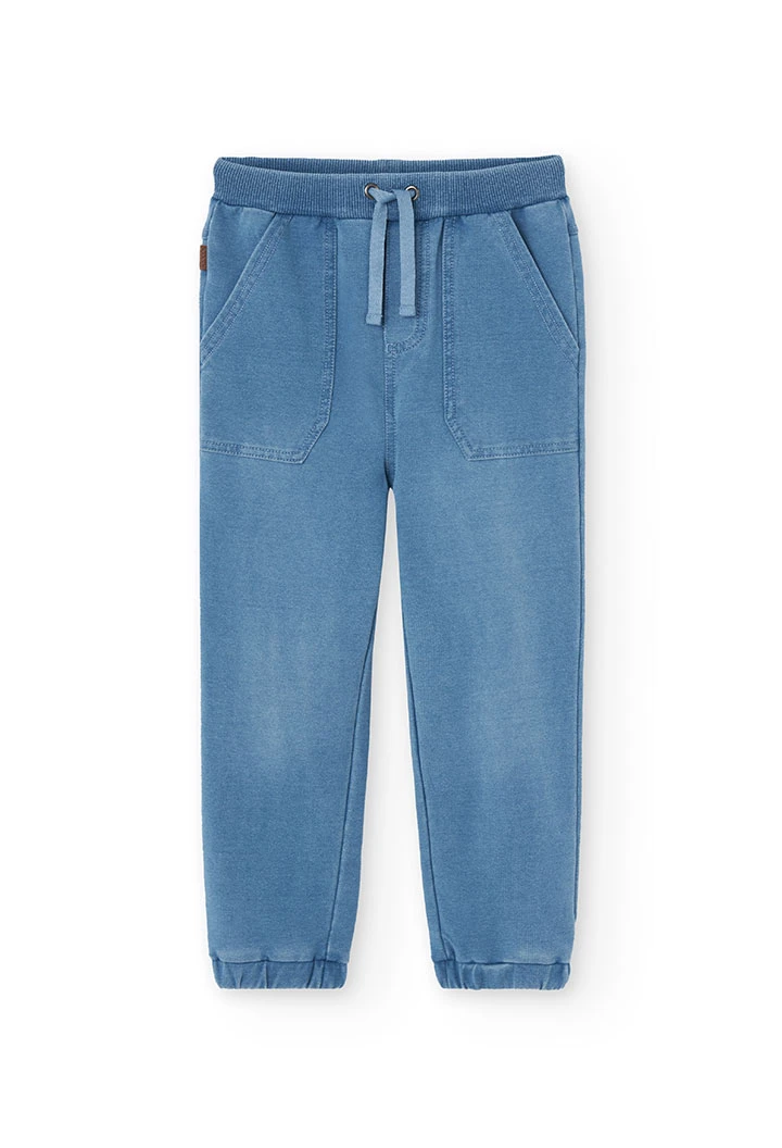 Pantaloni in felpa denim da bambino