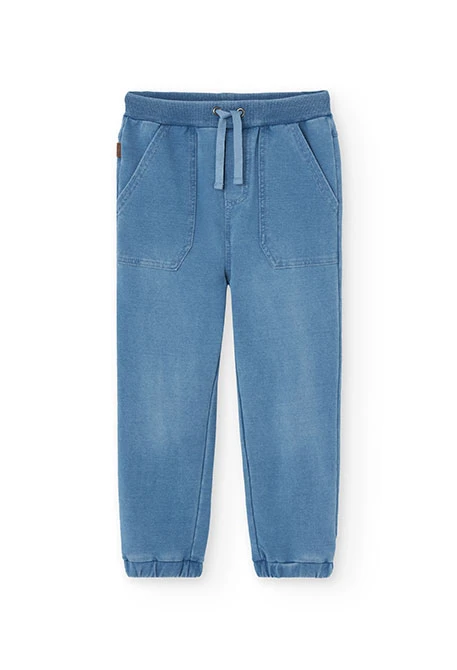 Pantaloni in felpa denim da bambino