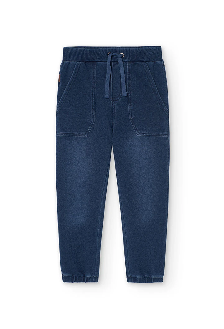 Pantalón felpa denim de niño -BCI