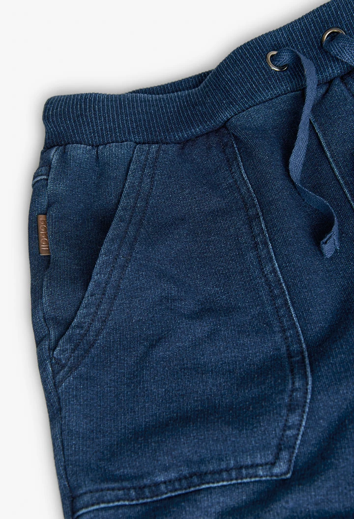 Pantalón felpa denim de niño -BCI