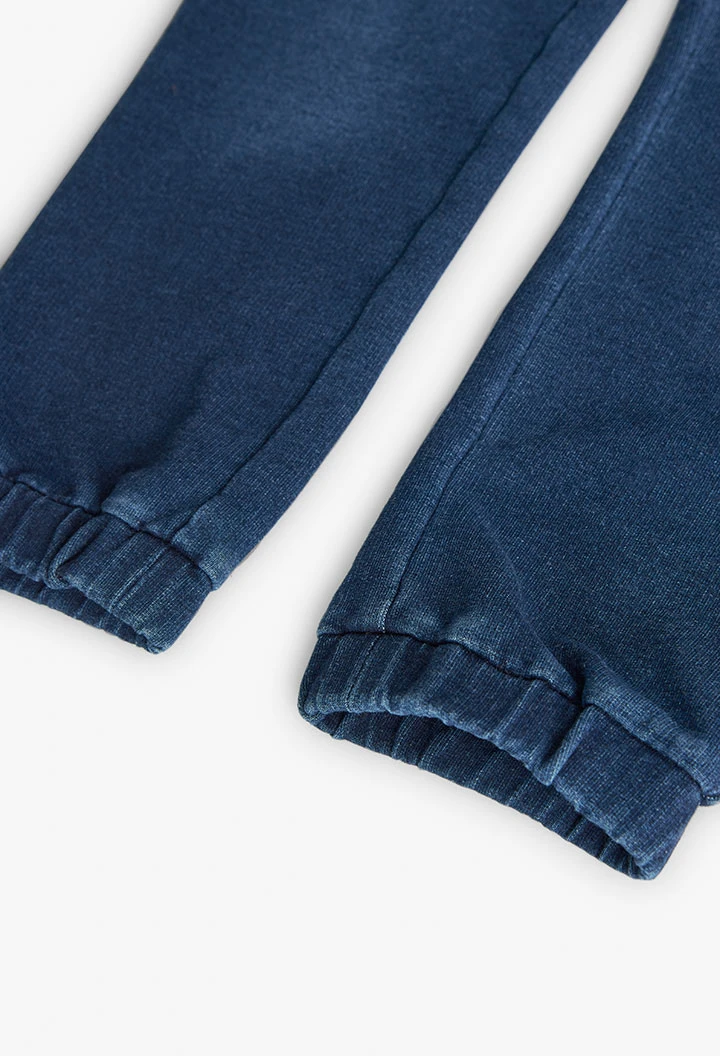 Fleece denim trousers for boy -BCI