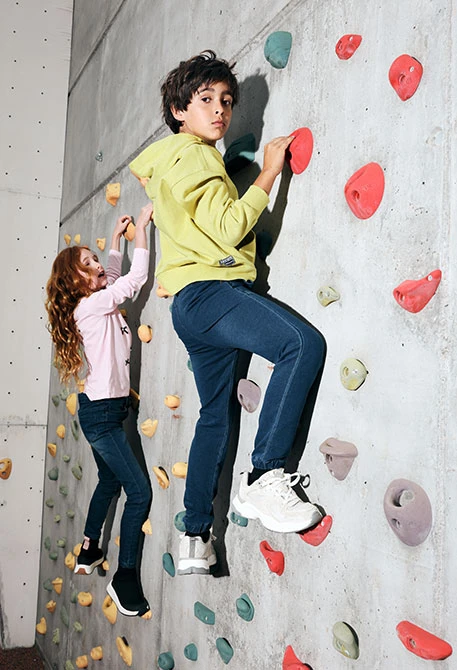 Fleece denim trousers for boy -BCI