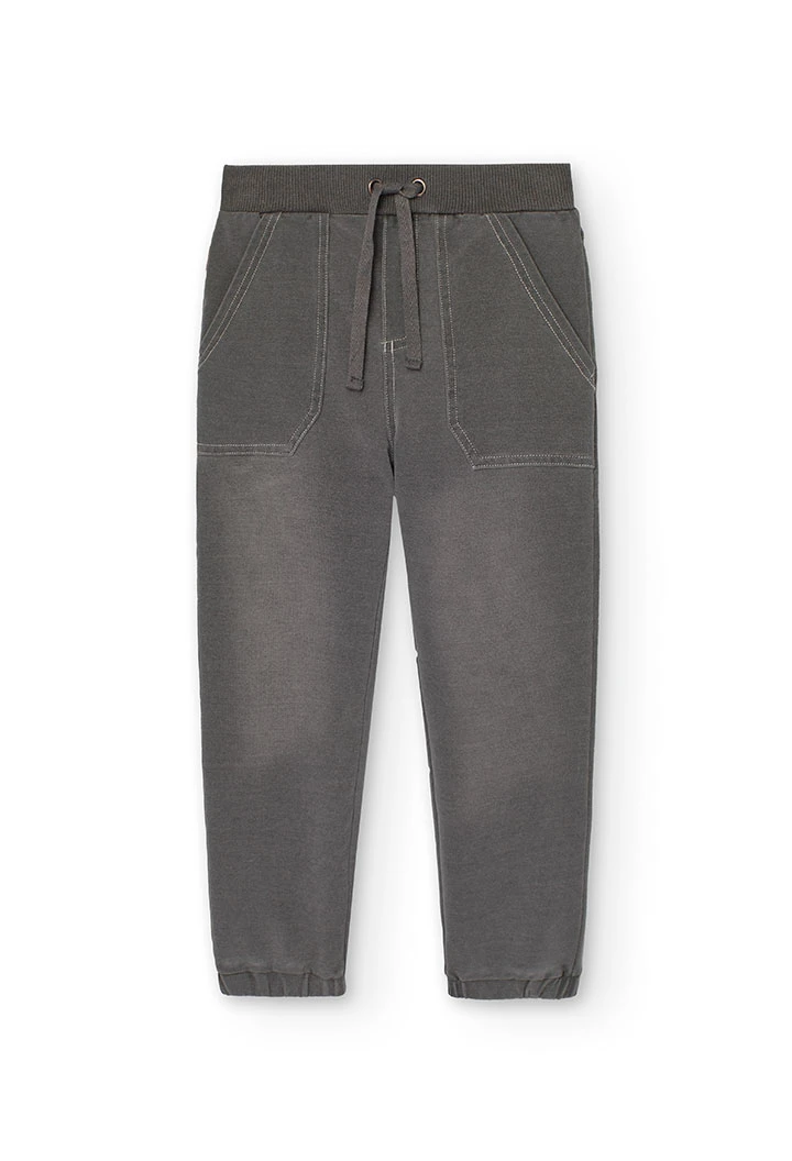 Boy's denim fleece trousers