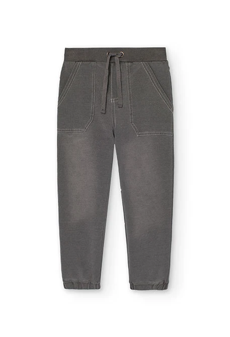 Fleece denim trousers for boy -BCI