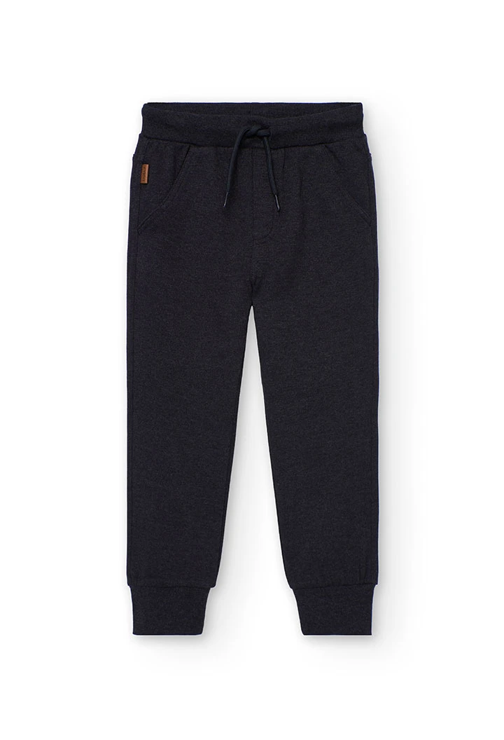 Pantalón punto niño gris