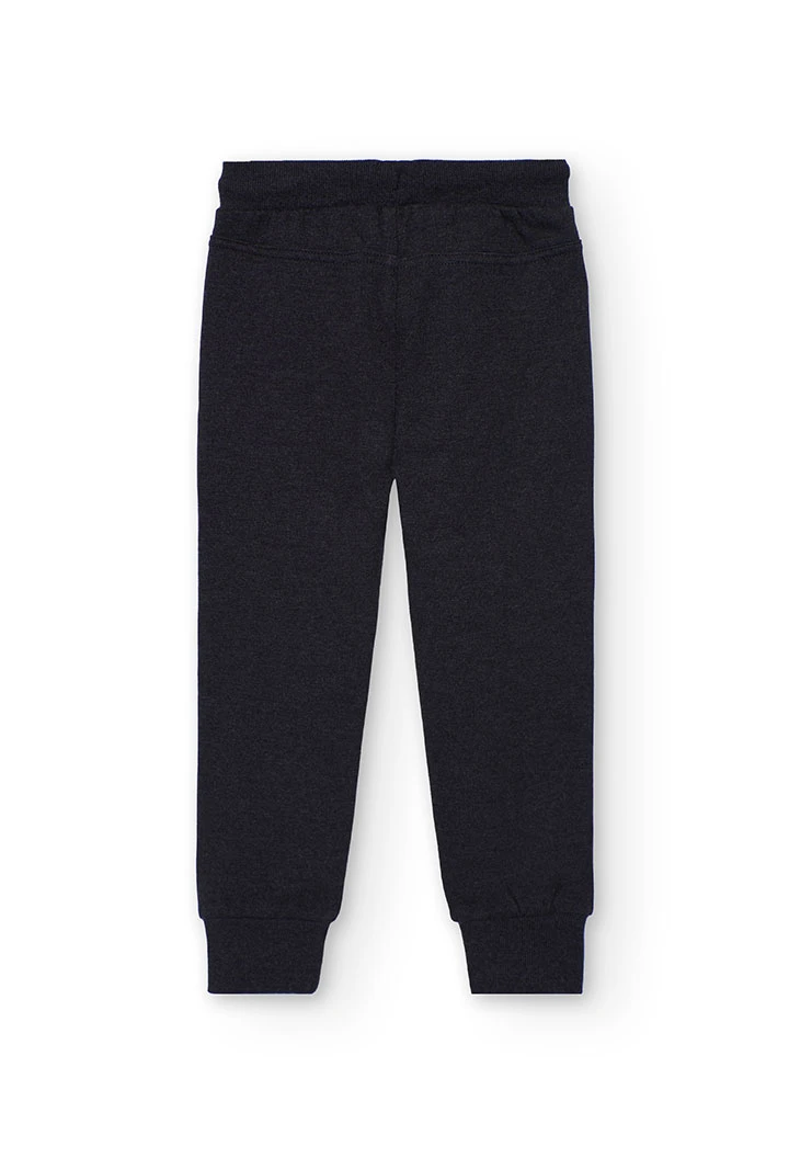 Black denim sweatpants for boys