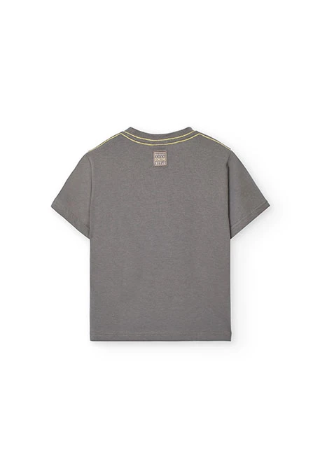 Children\'s basic grey knit T-shirt