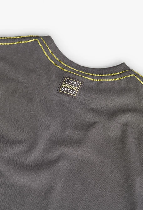 Children\'s basic grey knit T-shirt