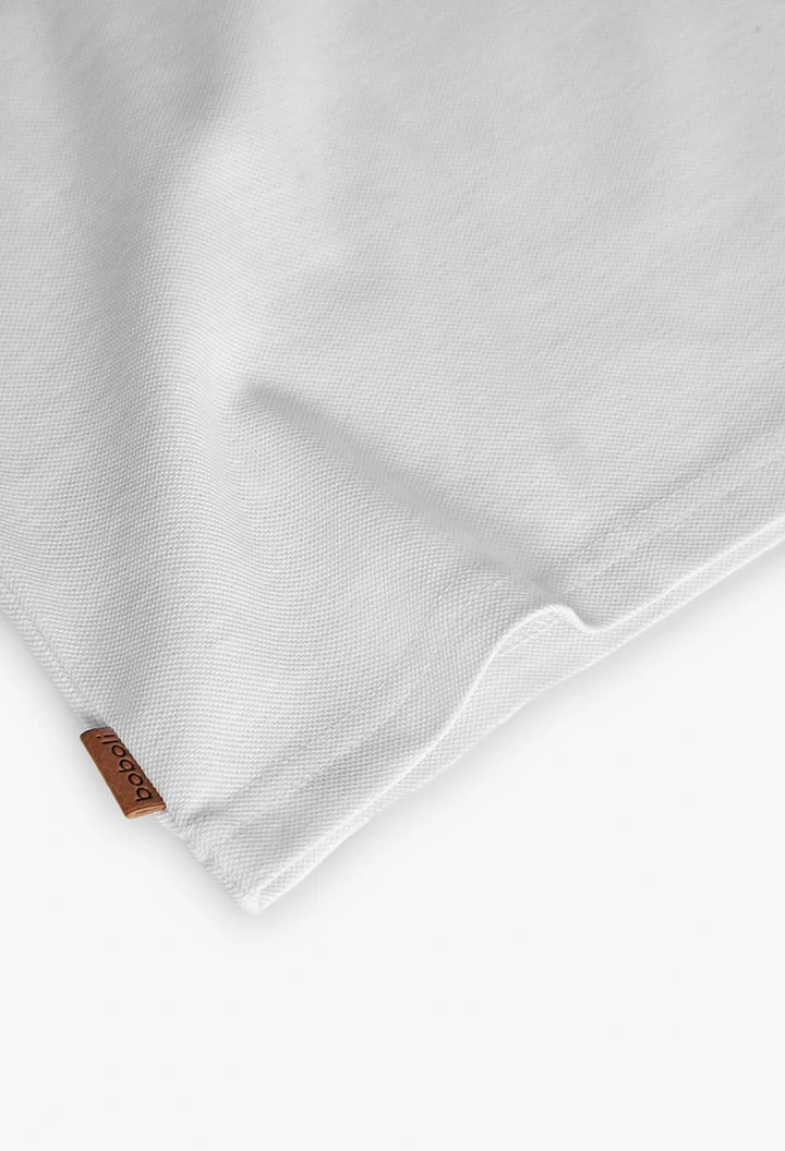Polo in piqué da bambino colore bianco